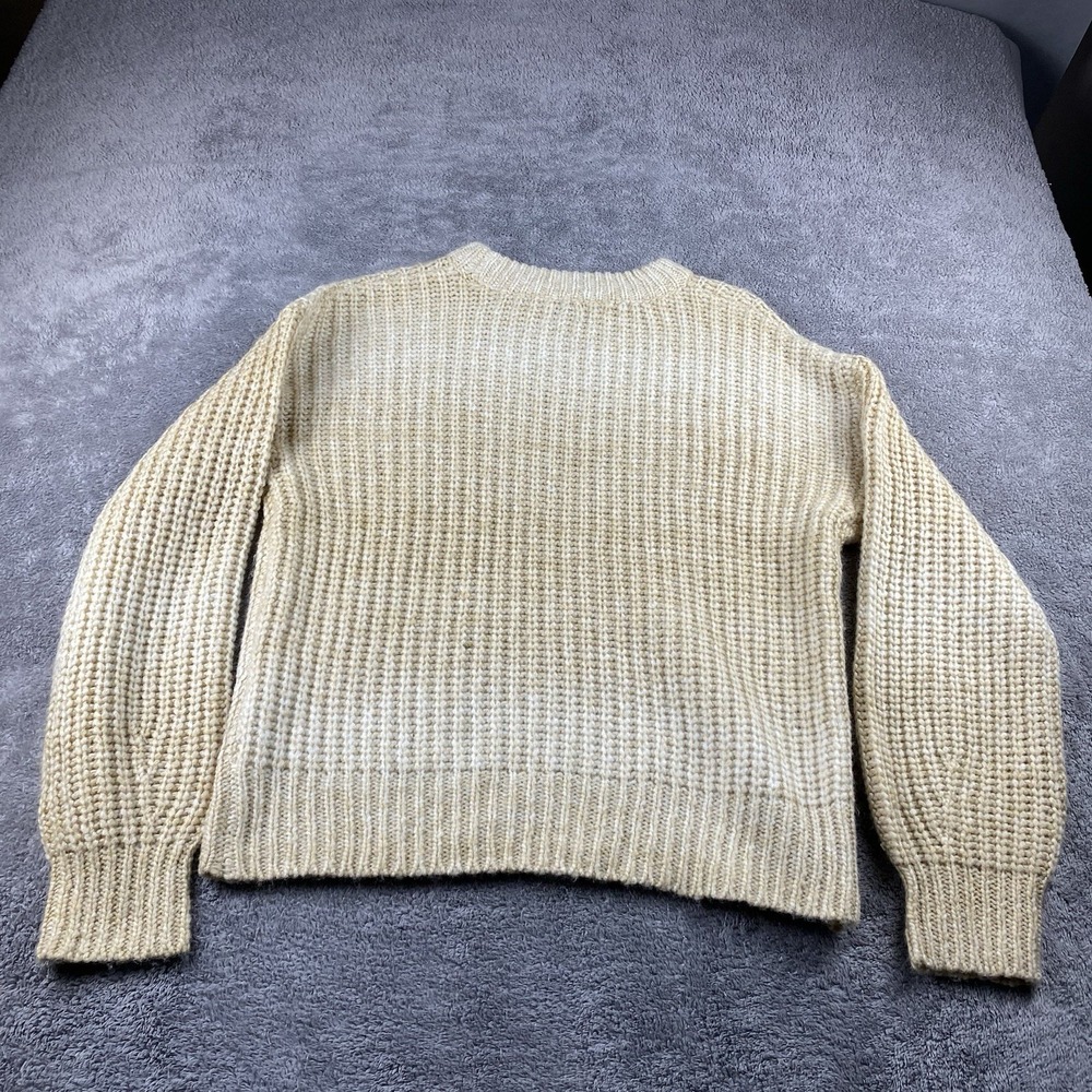 A New Day Cable Knit Pullover Sweater Womens Small Beige Long Sleeve - Picture 11 of 15
